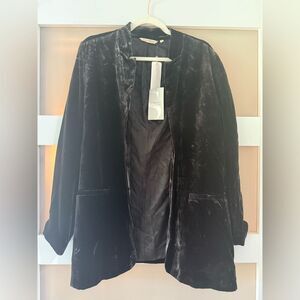 Soft Surrounding Afton Silk Velvet Jacket, Size XL
